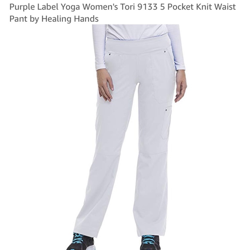 PURPLE LABEL, healing hands XSYoga white scrubpant